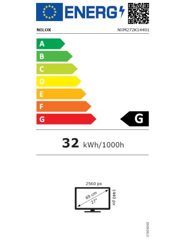 Nilox NXM272K14401 Monitor PC 68,6 cm (27") 2560 x 1440 Pixel LED Nero