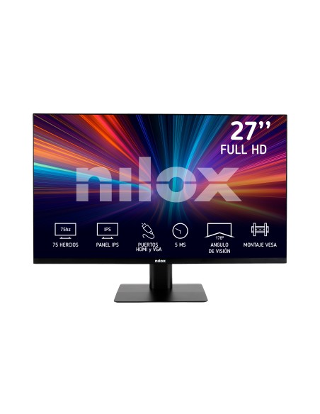 Nilox MONITOR 27" NXM27FHD11 LED IPS FHD 75HZ 16 9 5MS HDMI VGA-Desprecintado Monitor PC 68,6 cm (27") 1920 x 1080 Pixel Full HD