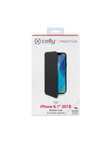 Celly PRESTIGE998BK custodia per cellulare 15,5 cm (6.1") Custodia a borsellino Nero