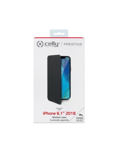 Celly PRESTIGE998BK custodia per cellulare 15,5 cm (6.1") Custodia a borsellino Nero