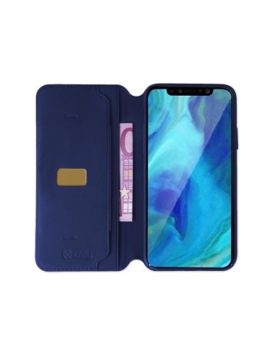 Celly Prestige custodia per cellulare 16,5 cm (6.5") Custodia a borsellino Blu