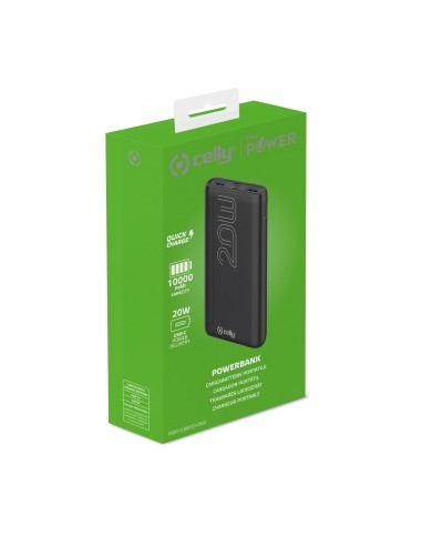 Celly PBPD10000EVOBK batteria portatile 10000 mAh Nero