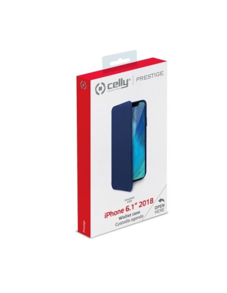 Celly Prestige custodia per cellulare 15,5 cm (6.1") Custodia a borsellino Blu