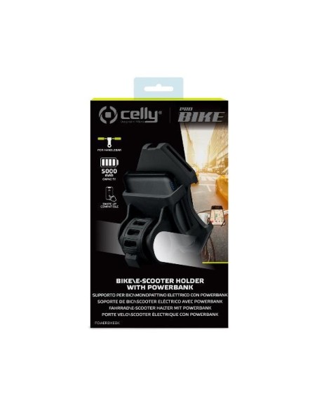 Celly POWERBIKEBK supporto per personal communication Supporto passivo Telefono cellulare smartphone Nero