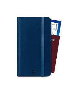 Celly PassportD Portafoglio Blu Ecopelle