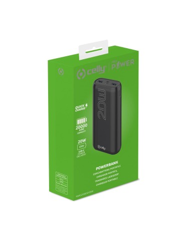 Celly PBPD20000EVOBK batteria portatile 20000 mAh Nero