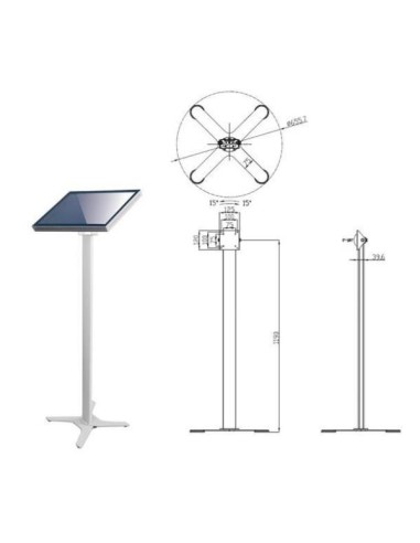 Nilox RO17.03.1250 Supporto per display espositivi 81,3 cm (32") Grigio