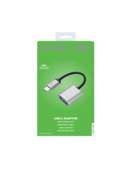 Celly PROUSBCUSBDS cavo USB USB 3.2 Gen 1 (3.1 Gen 1) USB C USB A Argento