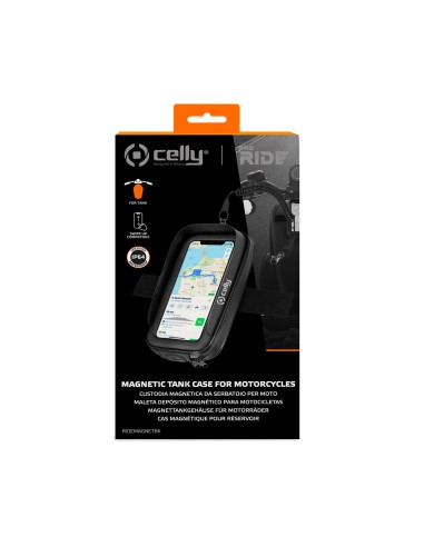 Celly RideMagnet Supporto passivo Telefono cellulare smartphone Nero, Trasparente
