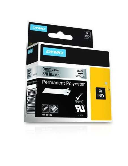 Dymo NASTRO 9MMX5.5M POLIESTERE NE MET D1 RHINOPRO 18485 0071701184856 MATERIALE DI CONSUMO