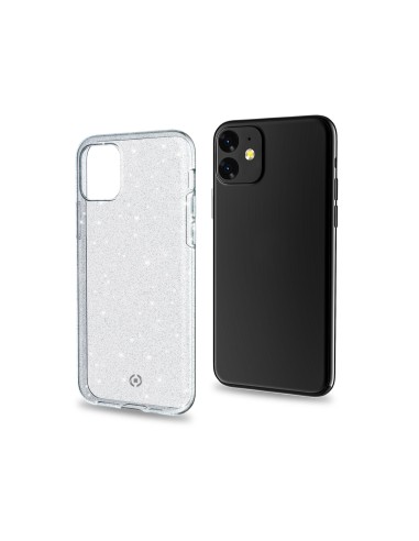 Celly Sparkle custodia per cellulare 15,5 cm (6.1") Cover Trasparente, Bianco