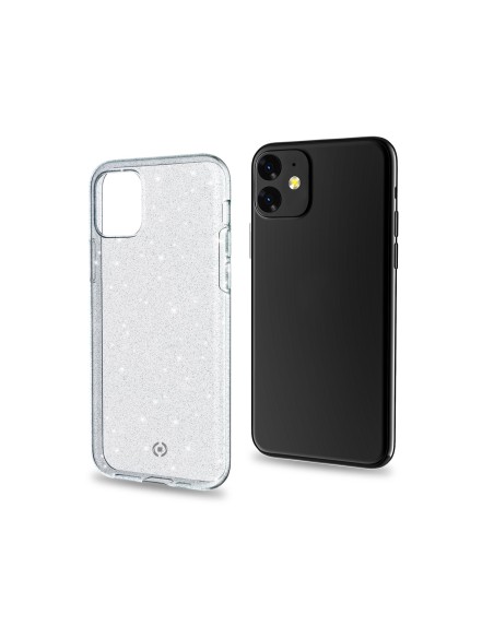 Celly Sparkle custodia per cellulare 15,5 cm (6.1") Cover Trasparente, Bianco Celly Sparkle custodia per cellulare 15,5 cm (6.1") Cover Trasparente, Bianco