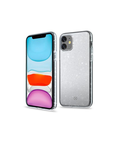 Celly Sparkle custodia per cellulare 15,5 cm (6.1") Cover Trasparente, Bianco