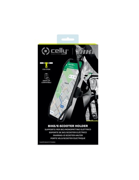 Celly Swipe Bike Supporto passivo Telefono cellulare smartphone Nero
