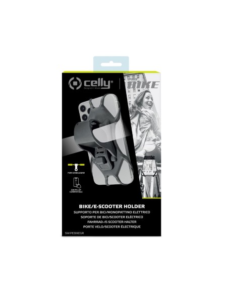 Celly Swipe Bike Supporto passivo Telefono cellulare smartphone Grigio