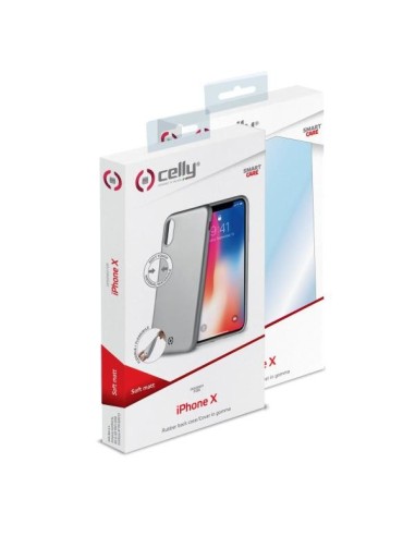 Celly SOFTMATT900SV custodia per cellulare 14,9 cm (5.85") Cover Argento