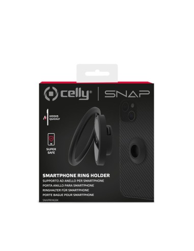 Celly SnapRing Supporto attivo Telefono cellulare smartphone Nero