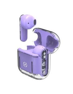 Celly SHEER Auricolare True Wireless Stereo (TWS) In-ear Musica e Chiamate Trasparente, Viola