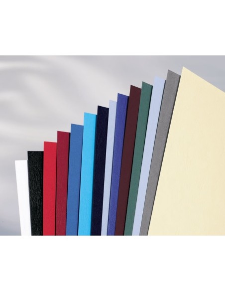 GBC Copertine rilegatura LeatherGrain A3 250 gsm nere (100)