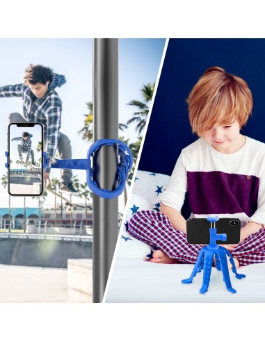 Celly Squiddy Max treppiede Smartphone fotocamera di azione 6 gamba gambe Blu