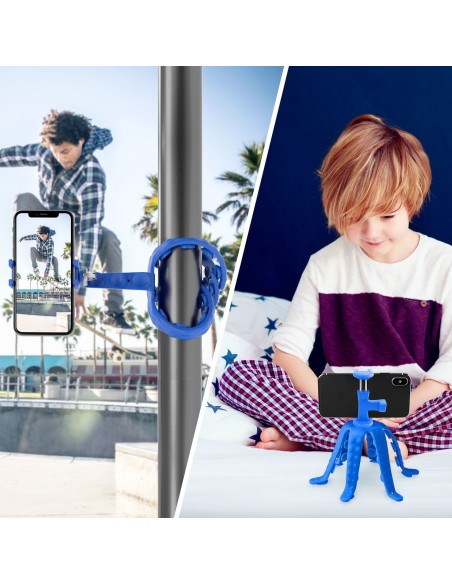 Celly Squiddy Max treppiede Smartphone fotocamera di azione 6 gamba gambe Blu