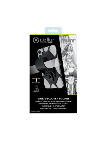Celly Swipe Bike Supporto passivo Telefono cellulare smartphone Nero