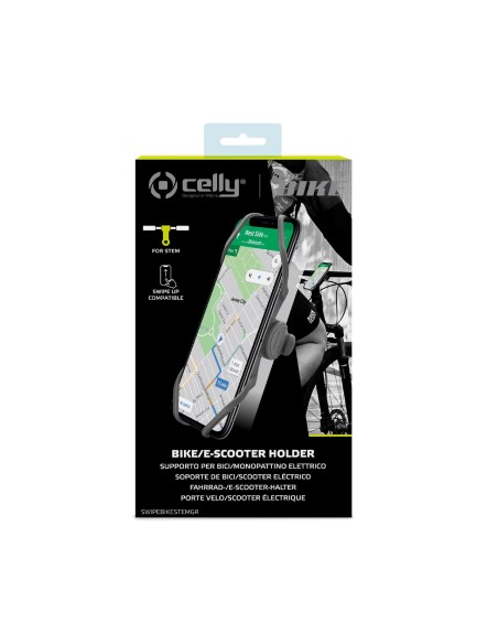 Celly Swipe Bike Supporto passivo Telefono cellulare smartphone Grigio
