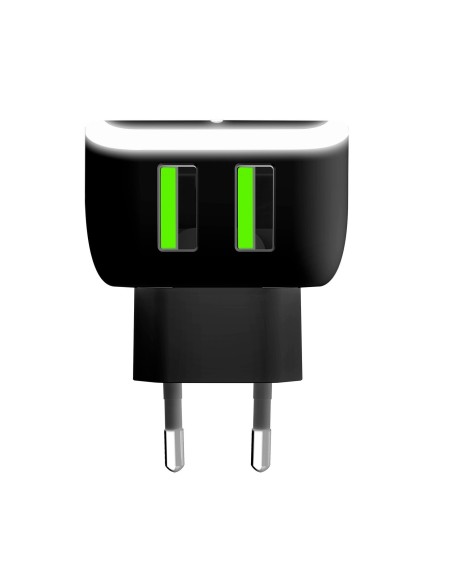 Celly TC2USBLEDBK Caricabatterie per dispositivi mobili Universale Nero, Bianco AC Interno