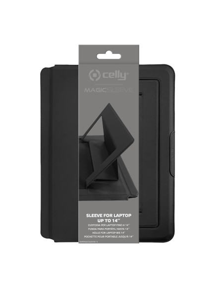 Celly SWMAGICSLEEVE13 borsa per laptop 35,6 cm (14") Custodia a tasca Nero