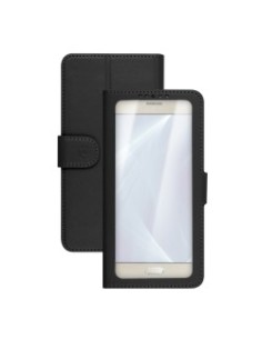 Celly Unica View custodia per cellulare 14 cm (5.5") Custodia a libro Nero