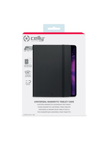 Celly UNIMAGTAB11 27,9 cm (11") Custodia a libro Nero