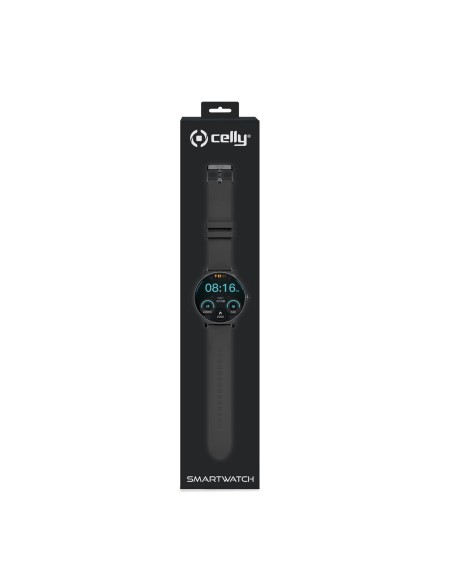 Celly TRAINERROUND2BK smartwatch e orologio sportivo 3,25 cm (1.28") Digitale 320 x 320 Pixel Touch screen Nero GPS