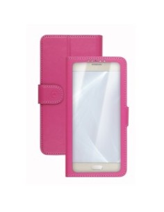 Celly Unica View custodia per cellulare 12,7 cm (5") Custodia a libro Rosa