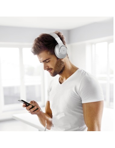 Celly ULTRABEAT ANC Auricolare Con cavo e senza cavo A Padiglione Musica e Chiamate Bluetooth Argento