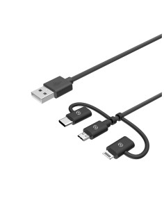 Celly USB3IN1BK cavo USB USB 2.0 1 m USB A Micro-USB B Nero 2