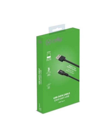 Celly USB-C3MBK cavo USB 3 m USB A USB C Nero