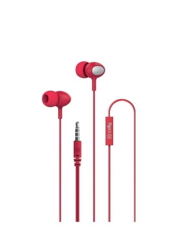 Celly UP500 Auricolare Cablato In-ear Musica e Chiamate Rosso