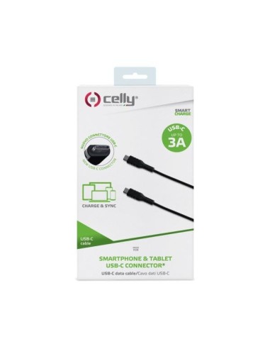 Celly USBCUSBCBK cavo USB USB 3.2 Gen 1 (3.1 Gen 1) 1 m USB C Nero
