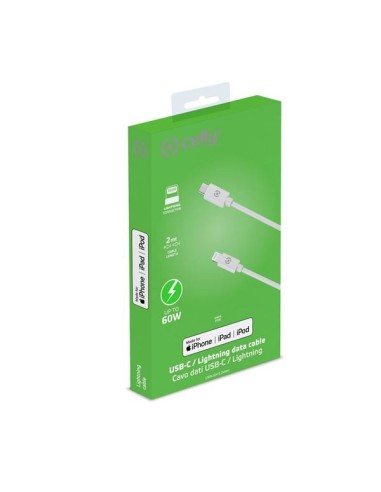 Celly USBLIGHTC2MWH cavo Lightning 2 m Bianco