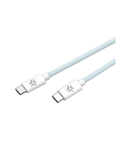Celly USBCUSBCCOTTLB cavo USB 1,5 m USB C Blu, Bianco