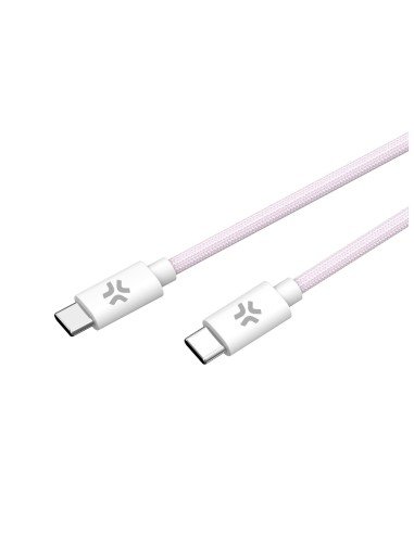 Celly USBCUSBCCOTTPK cavo USB 1,5 m USB C Rosa, Bianco