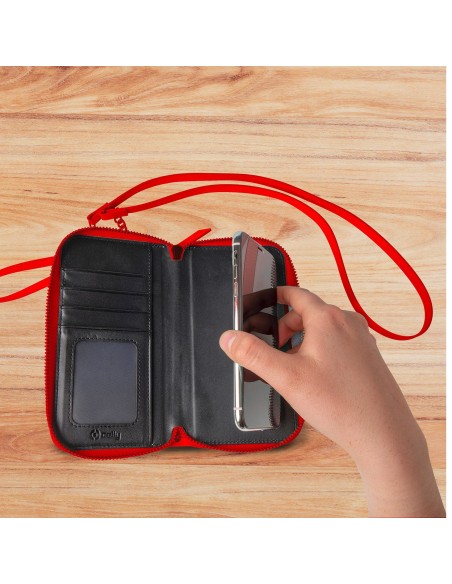 Celly Venere custodia per cellulare 16,5 cm (6.5") Custodia a borsellino Rosso