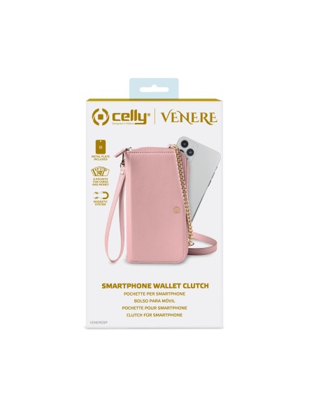 Celly Venere custodia per cellulare 16,5 cm (6.5") Custodia a borsellino Rosa