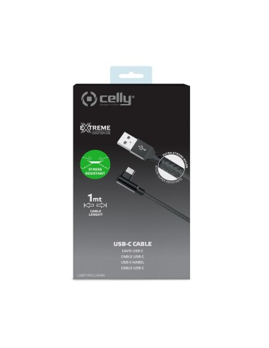 Celly USBTYPECLSHBK cavo USB 1 m USB A USB C Nero