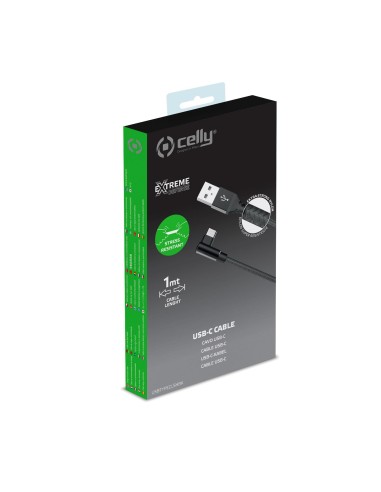 Celly USBTYPECLSHBK cavo USB 1 m USB A USB C Nero