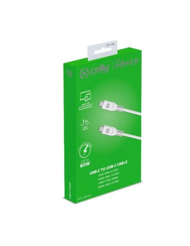 Celly USBCUSBCWH cavo USB 1 m USB C Bianco