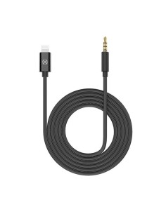 Celly USBLIGHT35MMBK cavo per cellulare Nero 1 m 3.5mm Lightning
