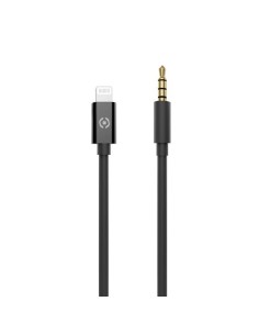 Celly USBLIGHT35MMBK cavo per cellulare Nero 1 m 3.5mm Lightning 2