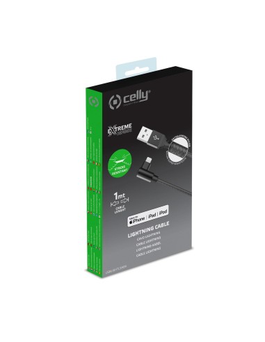 Celly USBLIGHTLSHBK cavo per cellulare Nero 1 m USB A Lightning