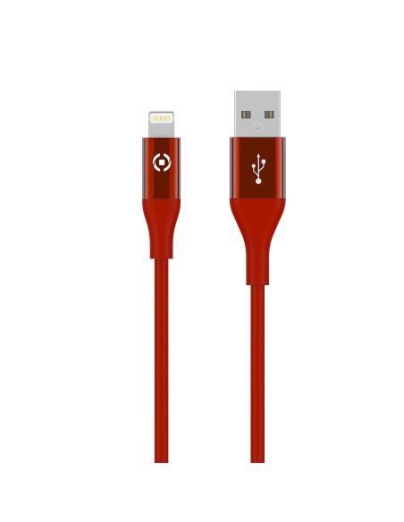 Celly USBLIGHTCOLORRD cavo Lightning 1 m Rosso
